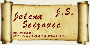 Jelena Seizović vizit kartica
